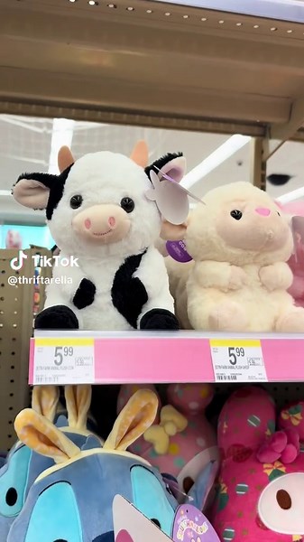 The cutest Easter basket stuffer plush @Walgreens #easter #easterbasket #cow #cowprint #plush