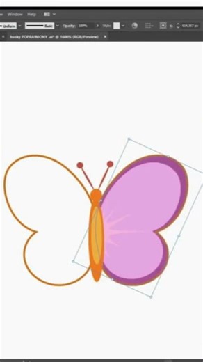 Cute Kawaii Anime Butterfly 🦋 Vector Art