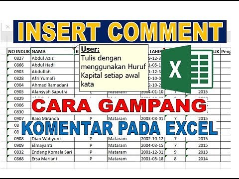 Cara Mudah Membuat Tulisan Komentar pada Data di Microsoft Excel