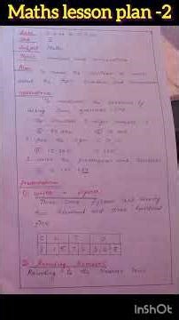 Maths lesson plan #maths #lesson #plan#numbers and Numeration-2