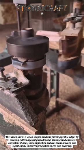 Wood Shaper Machine Creating Smooth Profile Edges