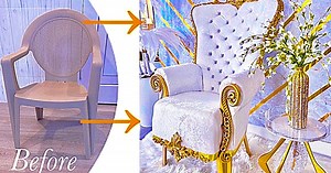 Turn A Plastic Chair Into A Throne Chair