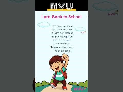 🎓 I Am Back to School 🏫 | Happy School Poem for Kids | Learning & Fun Together! ✨
