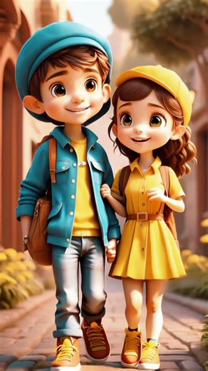 Adorable Cartoon Couples Walking & Working Together ❤️✨ #CuteCartoons #CartoonCouples