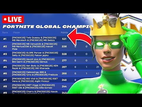 🏆 Watching FNCS GLOBALS CHAMPIONSHIP (PETERBOT VS CLIX)! 🏆