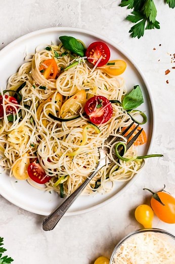 Angel Hair with Zucchini and Tomatoes