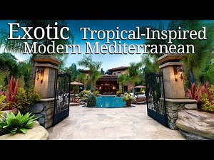 Exotic Tropical Inspired Modern Mediterranean House | Dream Layout & Serene Courtyard Pool Concept
