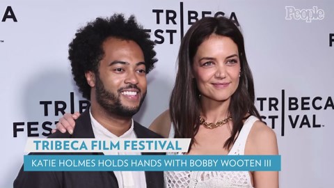 Katie Holmes Holds Hands with Boyfriend Bobby Wooten III on the Tribeca Film Festival Red Carpet