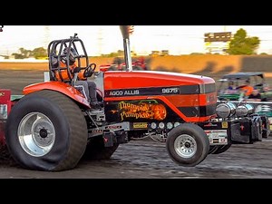 EPIC Tractor Pulling! Super Farm Tractors! Joliet, Illinois Red, White, and Boom! Dirt Oval Route 66