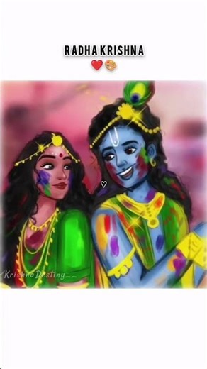 Apne Hi Rang Mein Rang De ❤🎨 Radha Krishna Holi Status 😘 #radhakrishna #holifestival #viral #shorts