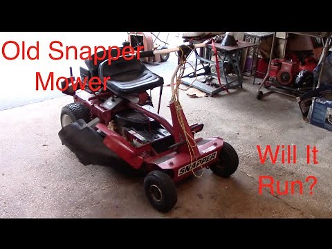 Snapper Ride On Mower -Will it Run?