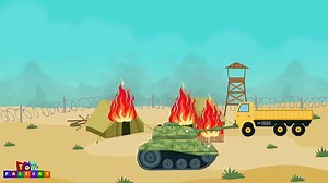 Tanker for Children - Army Cartoon videos for children - Cartoon for kids