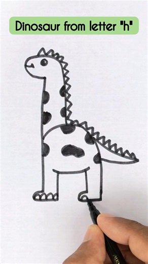 Dinosaurs drawing 🦖 #art #drawing #howtodraw #drawingtutorial #numberdrawing #simpledrawing