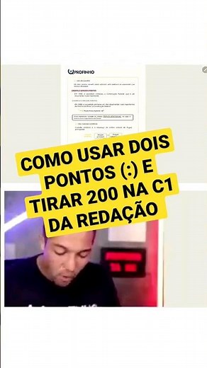 Como Usar Dois Pontos (:) Na Redação Do Enem e tirar 200 Na C1 | Profinho da Redação