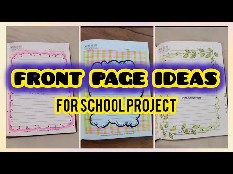 Front Page Design For School Project || Assignment Front Page Design #schoolproject #projectfile