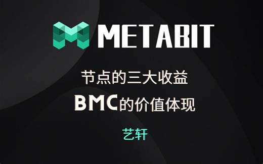 Metabit 公链节点的三大收益及BMC价值体现