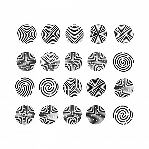 Fingerprint Icon Set: Biometric Security Vectors (SVG, EPS, AI) - Etsy