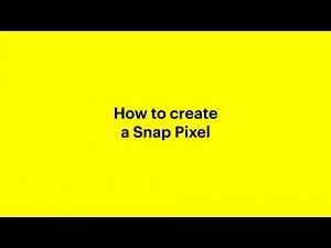 How to create a Snap Pixel
