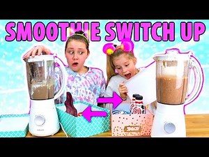 MYSTERY BOX OF SMOOTHIE SWITCH UP CHALLENGE!! (Gross Ingredients)