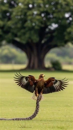 A strong eagle catching python #videos #birds #wildlife #amazing #shorts
