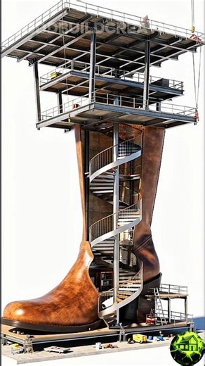 I Built a Secret 10-Meter High-Tech Base Inside a Giant boot👢#satisfying #renovation #shorts