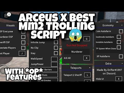 Arceus X Best Mm2 Trolling Script 😱