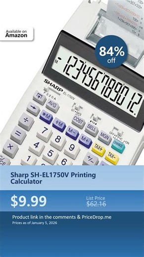 Sharp SH-EL1750V Printing Calculator