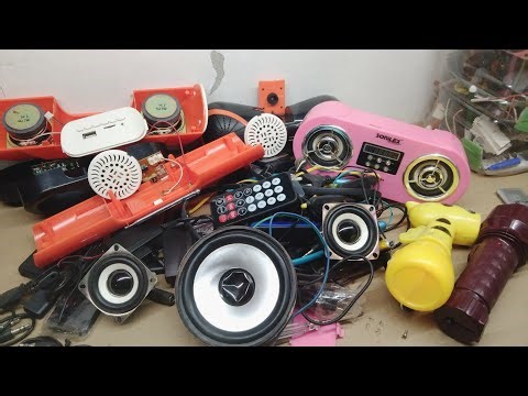 Part-2 Bluetooth speakers scrap / reused component /scrap/tape recorder/speaker/etc.