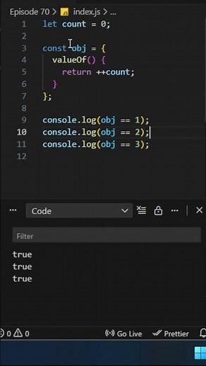 JavaScript Interview Trap 😳 == Calls valueOf() | Output Will Shock You