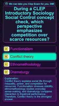 CLEP Introductory Sociology Social Control #exampreparation #clepexam
