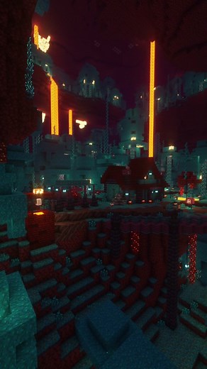 Hi everyone! I made a lil Nether inspired village, tell me if you guys like it !#minecraftbuildingideas #minecraft #minecraftinspiration