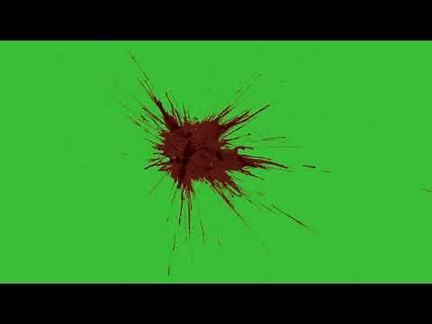 Blood Burst green screen l Blood Splash Effect