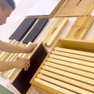 8 Frame Bee Hive Complete Beehive Kit Coated with Beeswax Includes Beehive Frames and Waxed Foundations