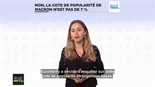 Non, la cote de popularité du président français Emmanuel Macron n'est pas de 7 %