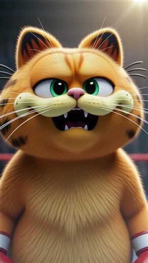 who is the winner?? 💥🙀 #cartoon #garfield #tom #boxing