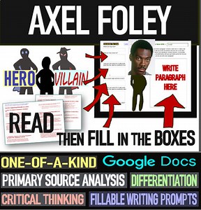 AXEL FOLEY: HERO or VILLAIN - Engaging Critical Thinking Activity