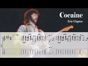 Cocaine - Eric Clapton | Backing track | Guitar Tab