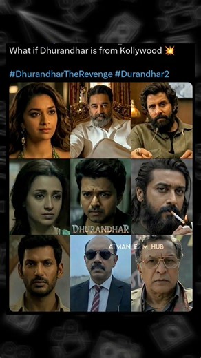 if dhurandhar made in Kollywood #suriya #dhurandhar2 #thalapathyvijay #vikram #vishal #trisha #kamal