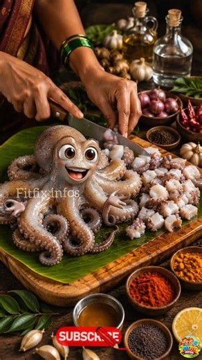 🐙Octopus Pickle Making Process 😱 | Spicy Octopus Pickle Recipe | Seafood Pickle#viral shorts