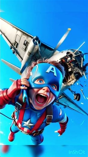 The Alien, Baby Spidey & Cap's CRAZY Holiday Flight GONE WRONG! 😱#spiderman #shorts #ai