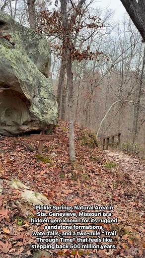 14 reactions · 7 comments | Pickle Springs Natural Area in Ste. Genevieve, Missouri is a hidden gem known for its rugged sandstone formations, waterfalls, and a two‑mile “Trail Through Time” that feels like stepping back 500 million years.殺邏 #hikingadventures #enjoyeverymoment #positiveenergy #naturelovers #friendshipgoals #sundayvibes #stateparks #Missouri #ThankYouLordForAllTheBlessings #ThankYouLordGodForEverything | Darlaine Donna | Facebook