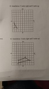 4) translation: 5 units right and 2 units up6) translation: 2 ... | Filo