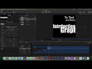Motion Graphics (Apple Motion Intro)