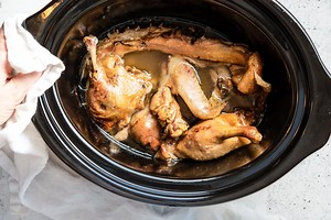 4 Ingredient Crockpot Duck Confit with Plum Sauce | The Frayed Apron