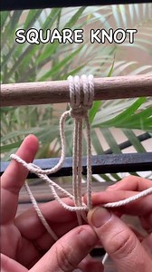 Macrame square knot tutorial #macrame #squareknot #craft
