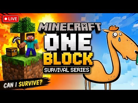 ONE BLOCK Survival LIVE 🔴 Can I Survive or Lose Everything? 😱 | Minecraft Hardcore Challenge