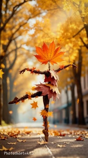 Dancing Autumn Leaves 🍁✨ | A Whimsical Fall Art Moment #relaxingvibes