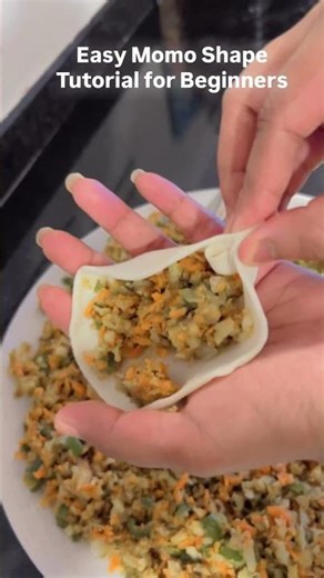 Easy Momo Shape Tutorial for Beginners #like #share #subscribe #food #indianfood #shapes #momo