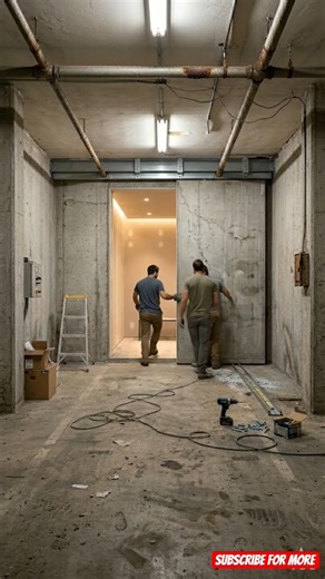 He hid a secret room behind this wall... 😱 #satisfying #interiordesign #timelapse