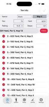 Customize Golf Course Data